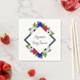 Patriotic Panda Anemone Baby Shower Pappersservett