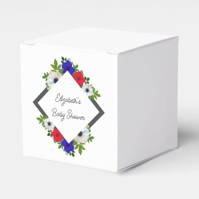 Patriotic Panda Anemone Baby Shower Presentaskar (Framsidan Sidan)