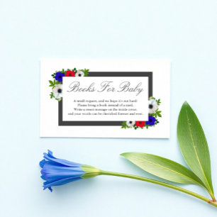 Patriotic Panda Anemone Bokar för Baby Card Tilläggskort