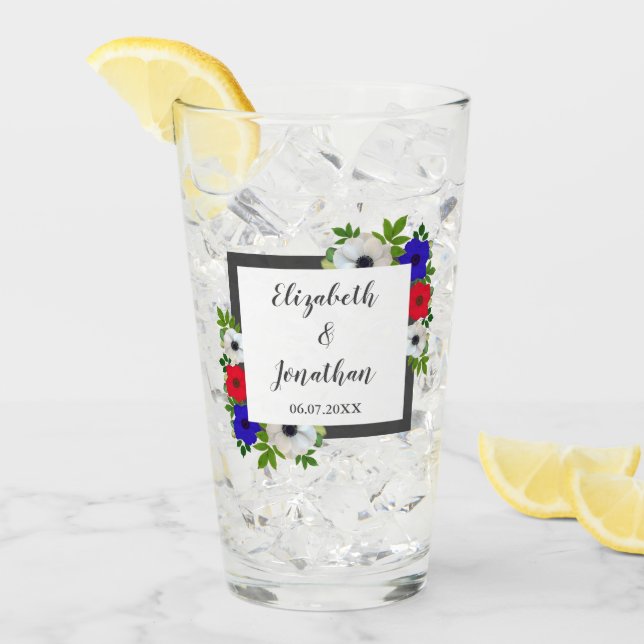 Patriotic Panda Anemone Bröllop Glaskopp (Framsida Ice)