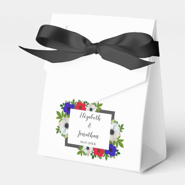 Patriotic Panda Anemone Bröllop Presentaskar (Framsidan Sidan)