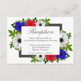 Patriotic Panda Anemone Wedding Card Tilläggskort
