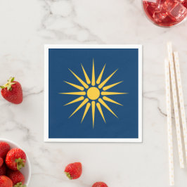 Patriotic paper napkins with flag of Macedonia Pappersservett