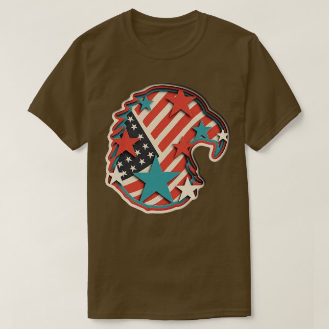 Patriotic Papercraft T Shirt (Design framsida)