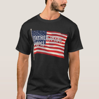 Patriotic Pappa Flagga faderPapaPops-gåva T Shirt