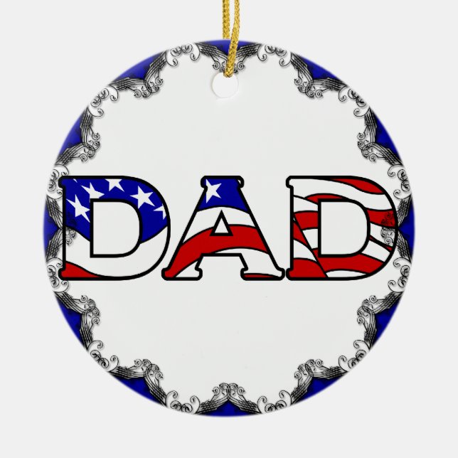 Patriotic Pappa jul Ornament (Framsidan)