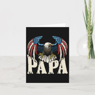 Patriotic Pappa Örn Shirt USA flagga 4th of Ju Kort
