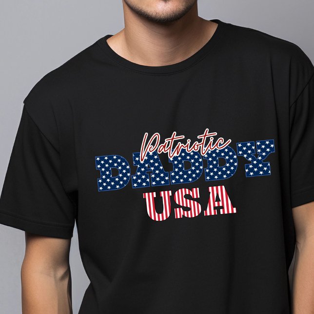 Patriotic pappa USA flagga Fars dag T Shirt (Skapare uppladdad)