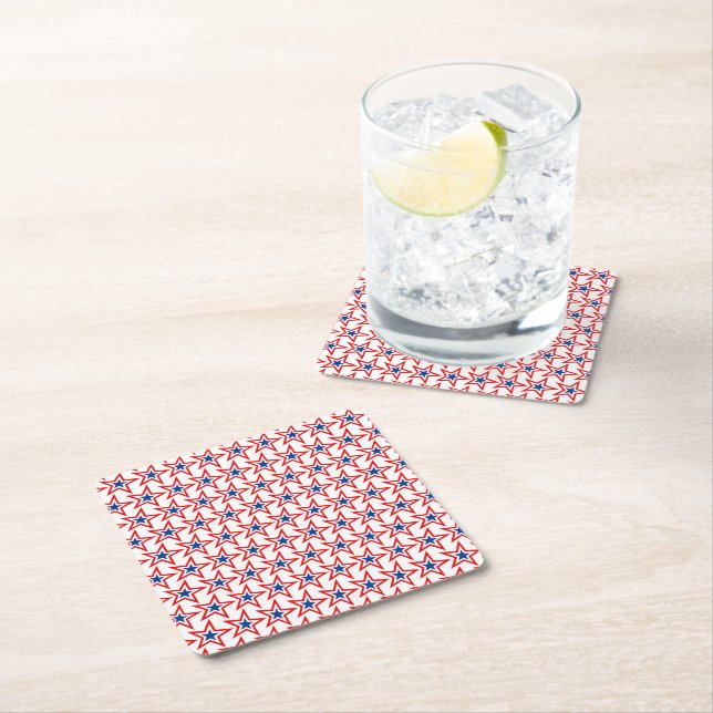 Patriotic Papper Drink Underlägg Kvadrat (Insitu)