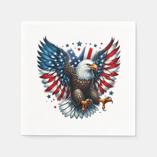 Patriotic Papper Napkins Pappersservett (Framsidan)