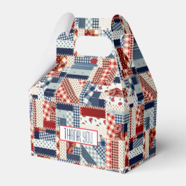 Patriotic Patchwork Quilt Favor Box Presentaskar