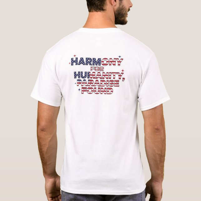 Patriotic Peace Decal T Shirt (Baksida)
