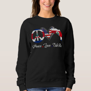 Patriotic Peace Kärlek Costa Rica Flagga American T Shirt