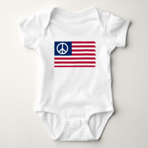Patriotic Peace och American Flagga T Shirt