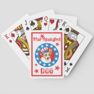 Patriotic Pembroke Welsh Corgi Casinokort
