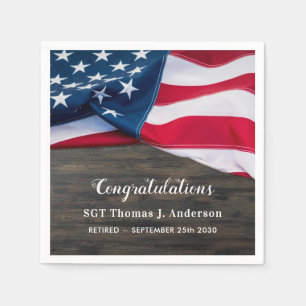 Patriotic Pension American Flagga Pappersservett