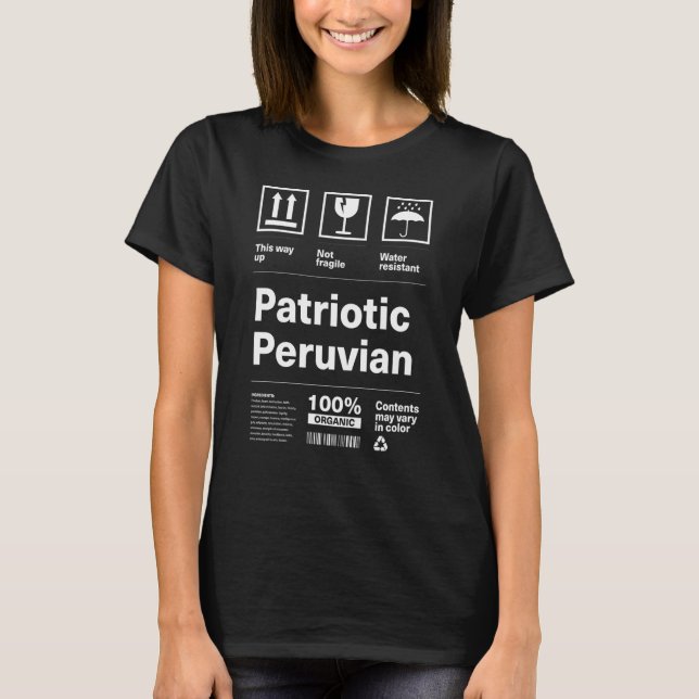 Patriotic Peruvian Patriotism Peru Land Pride P T Shirt (Framsida)