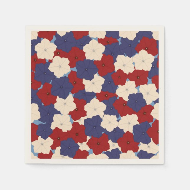 Patriotic Petunias Pappersservett (Framsidan)
