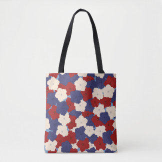 Patriotic Petunias Tote Tygkasse