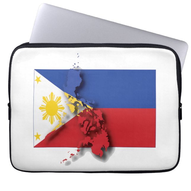 Patriotic PHILIPPINES Flagga Laptop Fodral (Framsidan)