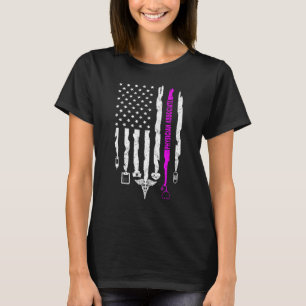 Patriotic Physician Associate USA flagga PA Nurses T Shirt