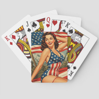 Patriotic Pin Up-uppspelningskort/Susan Casinokort