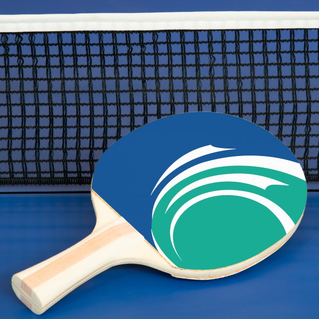 Patriotic, ping pong paddle with Flag of Ottawa Pingisracket (Insitu)