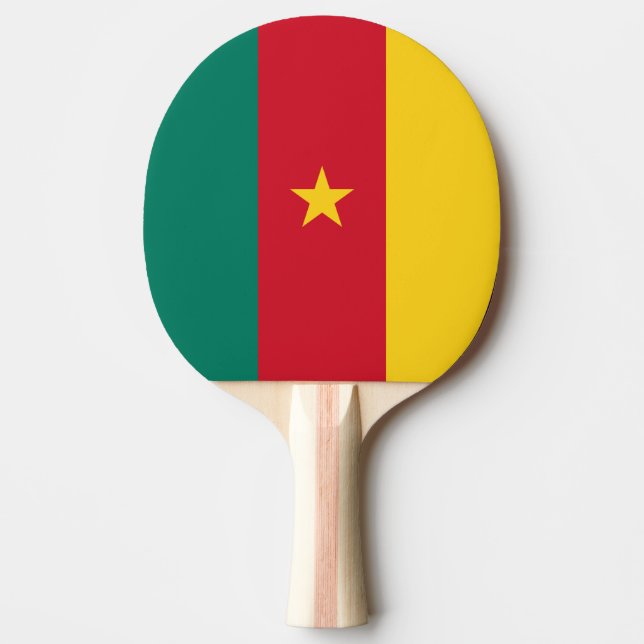 Patriotic, pingpongpaddel med Flagga av Kamerun Pingisracket (Framsidan)