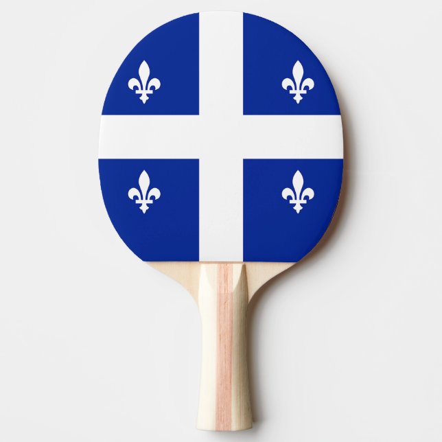 Patriotic, pingpongpaddel med Flagga av Quebec Pingisracket (Framsidan)