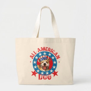 Patriotic Pit Bull Terrier Jumbo Tygkasse