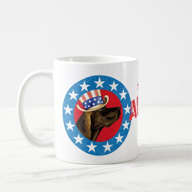 Patriotic Plott Hound Kaffemugg (Vänster)