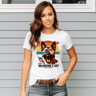 Patriotic Pooch Passion - Alla hjärtans dag Kärlek T Shirt