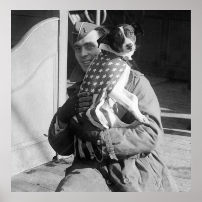 Patriotic Pooch tidigt 1900-talet Poster (Framsidan)