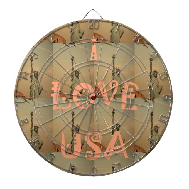 Patriotic Pop Art: "I Kärlek USA" Graphic Art Desi Piltavla (Framsidan)