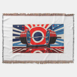 Patriotic Pop Art Olympic Barbell Set Filt