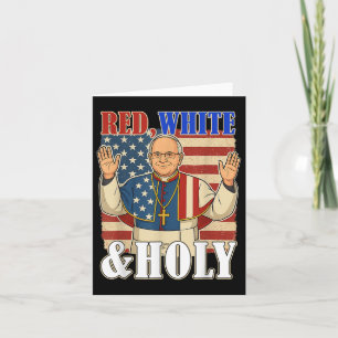 Patriotic Pope Leo Xiv Humor Design Kort