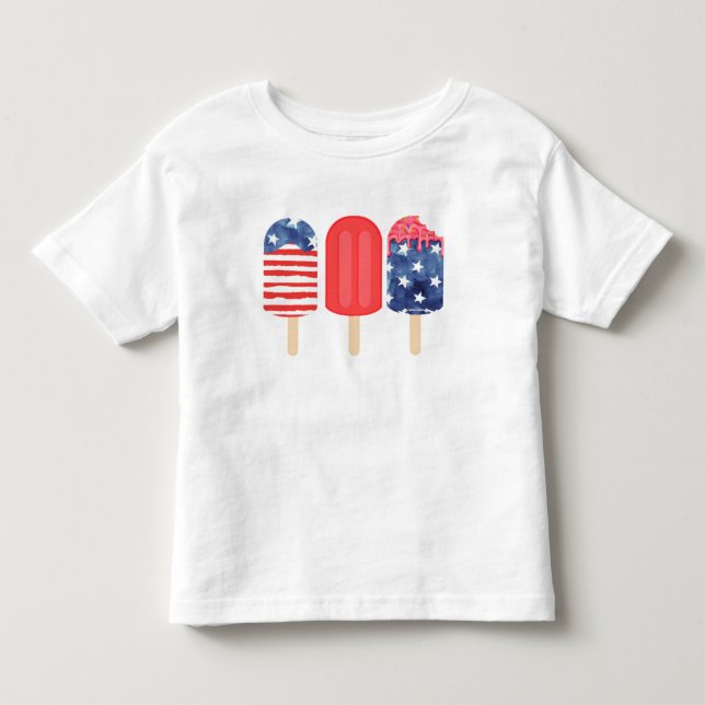 Patriotic Popsicle T Shirt (Framsida)