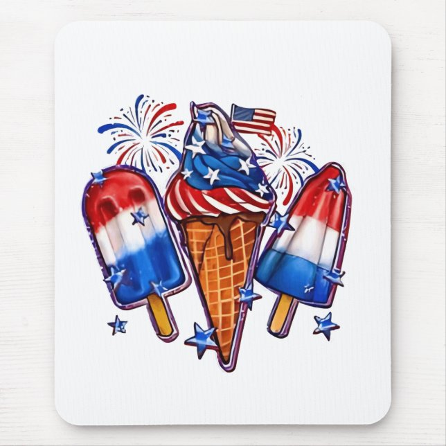 Patriotic Popsicles Ice Cream 4:e juli Musmatta (Framsidan)