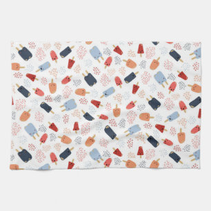 Patriotic Popsicles in Red, White and Blue Apron Kökshandduk