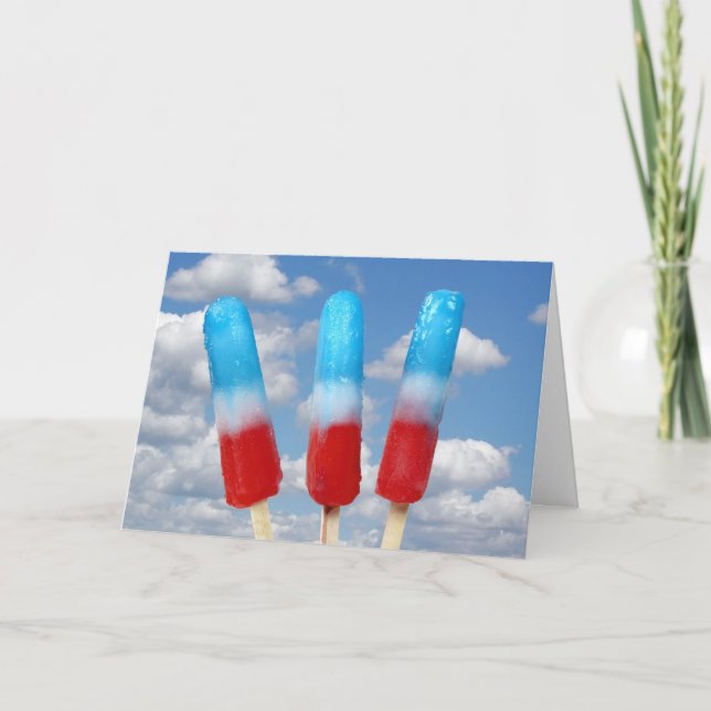 Patriotic Popsicles Kort (Framsida)