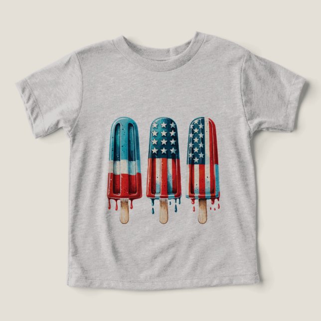 Patriotic Popsicles T-Shirt (Design Framsida)