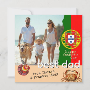 Patriotic Portugal Pappa, för Fars dag Card Kort
