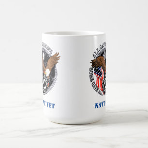 Patriotic POW-MIA Veteran Eagle Navy Vet Kaffemugg