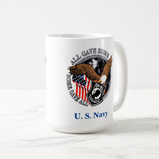 Patriotic POW-MIA Veteran Eagle U S Navy Kaffemugg