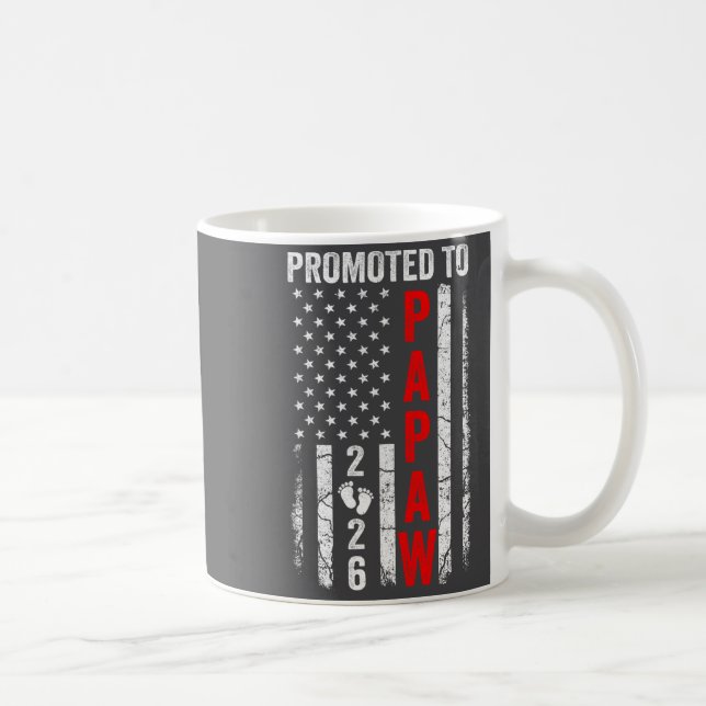 Patriotic Promoted To Papaw 2026 First Time New Pa Kaffemugg (Höger)