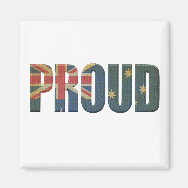 Patriotic Proud Australian Magnet (Framsidan)