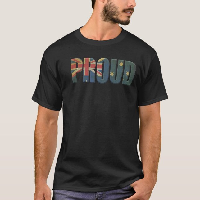 Patriotic Proud Australian T-shirt (Framsida)