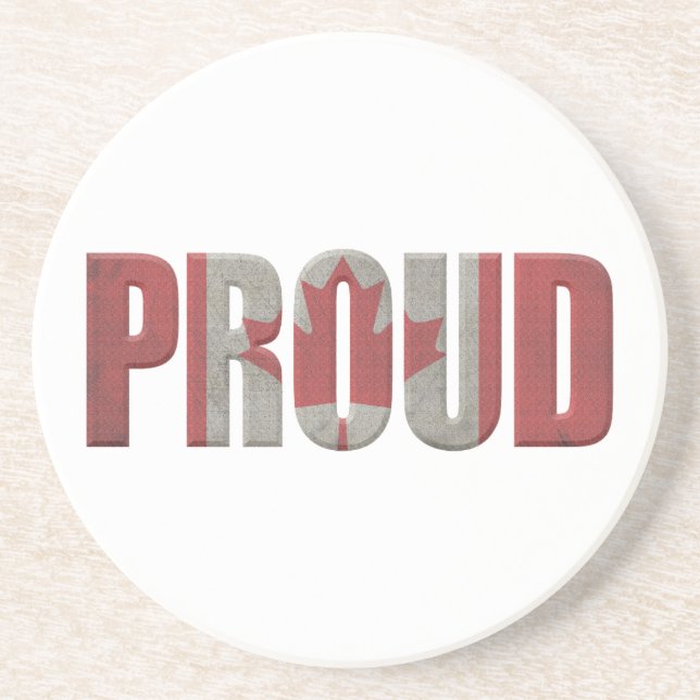 Patriotic Proud Canadian Underlägg (Framsidan)