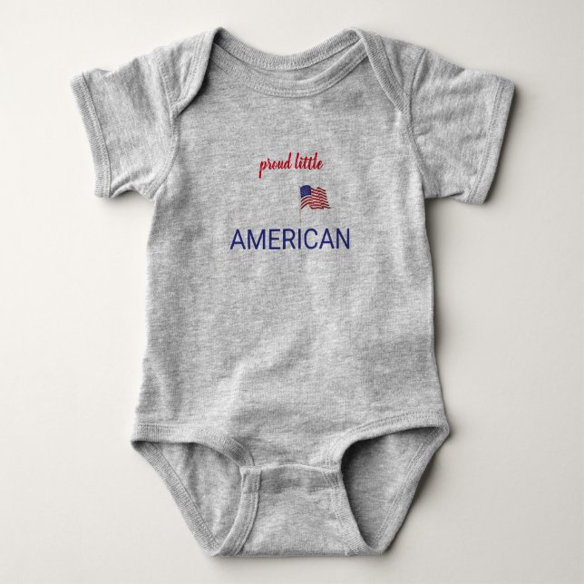 Patriotic Proud Little American T Shirt (Framsida)