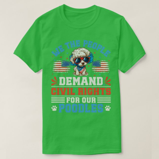 Patriotic Pudel Hund T Shirt (Design framsida)